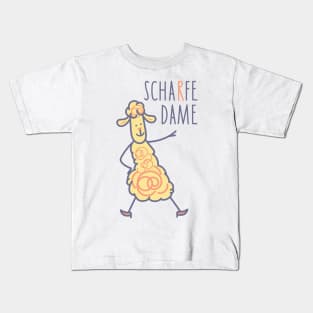 Funny sheep woman Kids T-Shirt